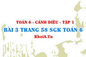 Bài 3 trang 58 SGK Toán 6 tập 1 Cánh Diều